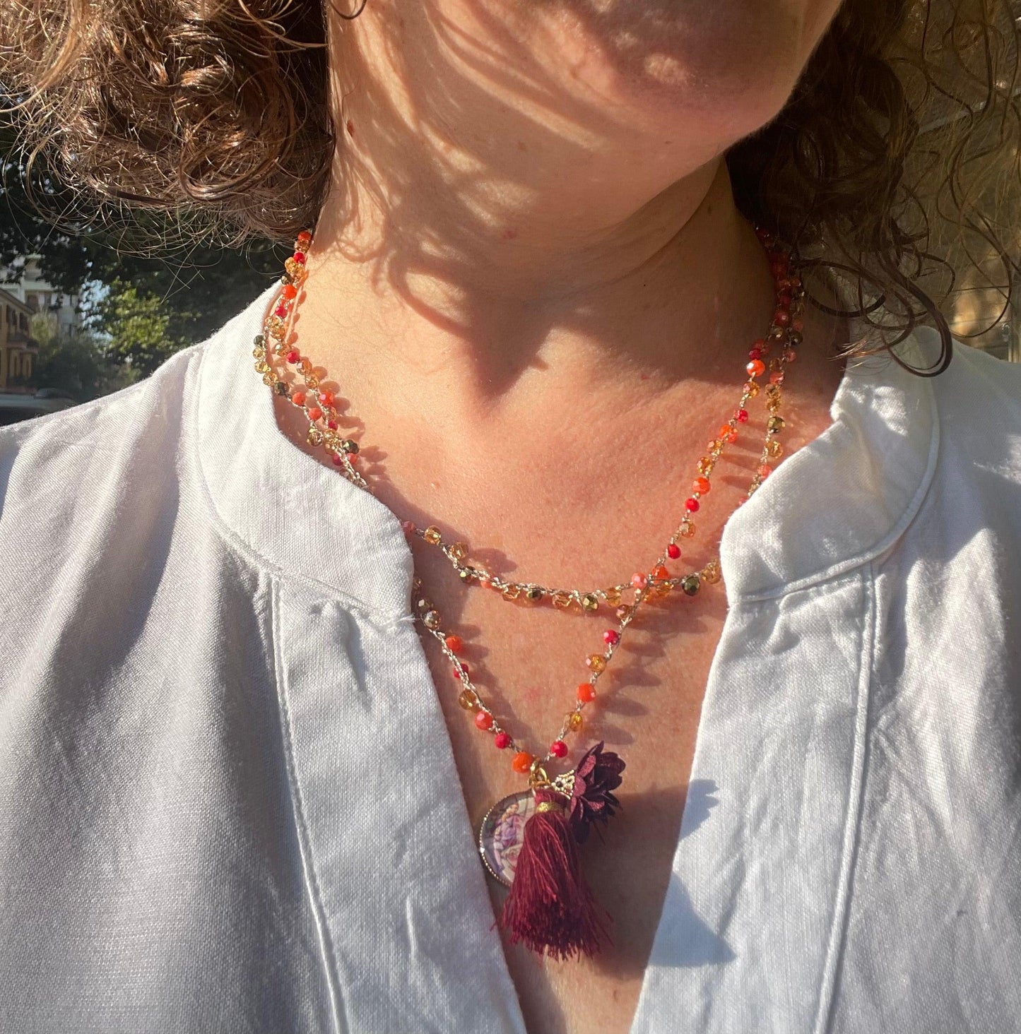 Collana Rosario Rosemary - Lab.knitandcrochet