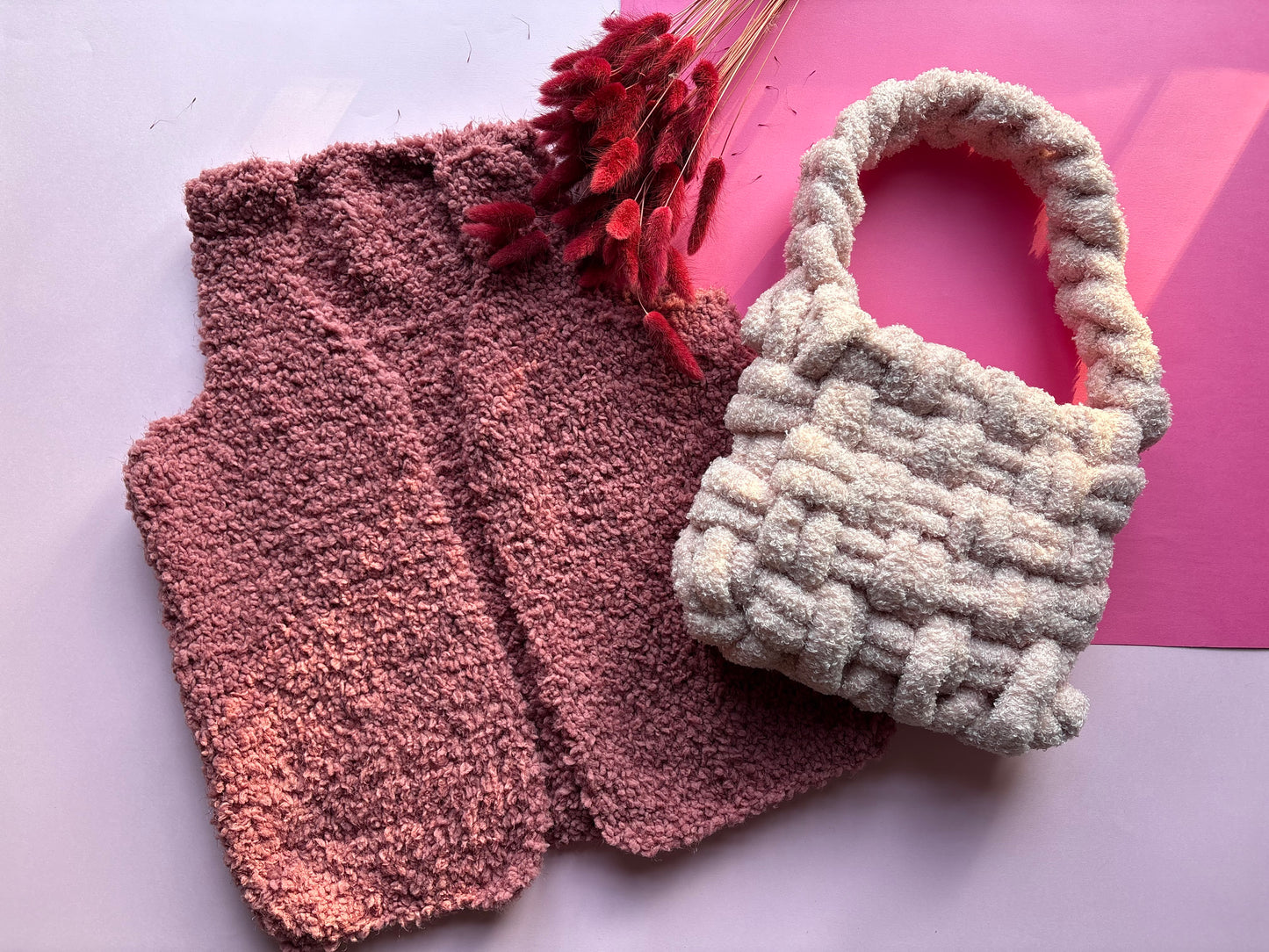 Sherpa vest ai ferri lana fatto a mano | Lab Knit & Crochet
