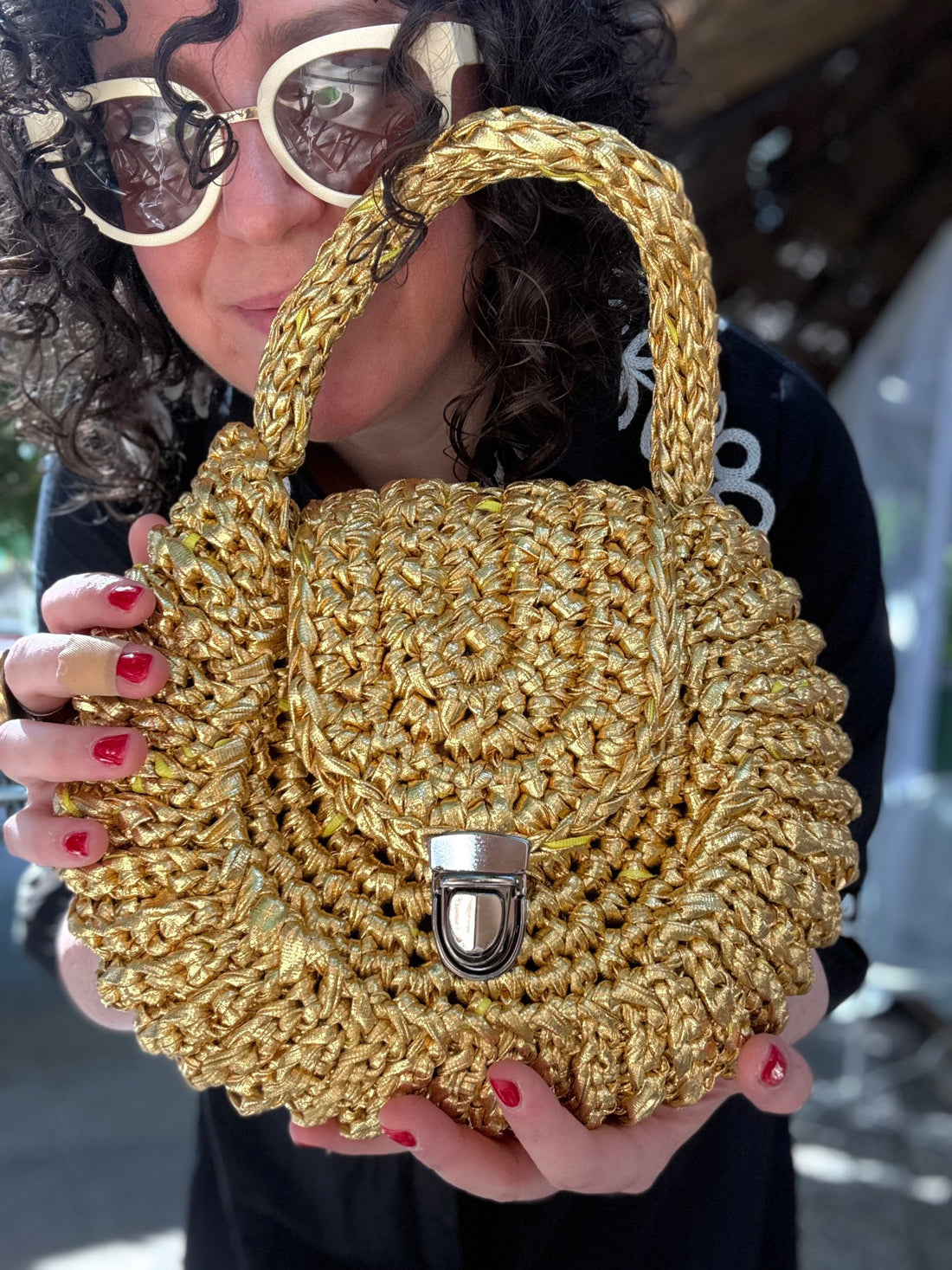 Oreo Bag: eleganza artigianale in forma rotonda - Lab.knitandcrochet