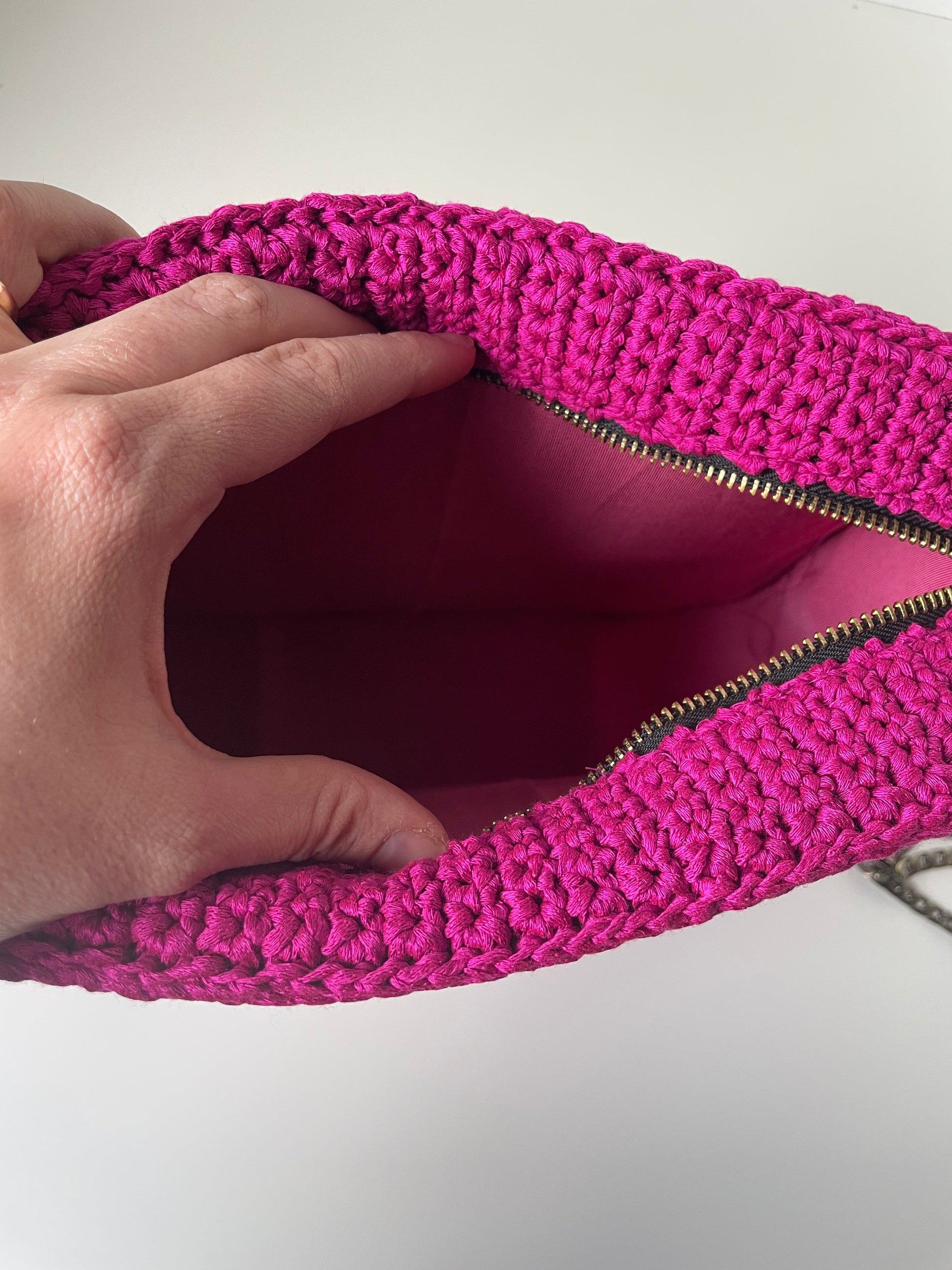 orsa tracolla Lady Bird uncinetto cordino thai fatta a mano | Lab Knit & Crochet