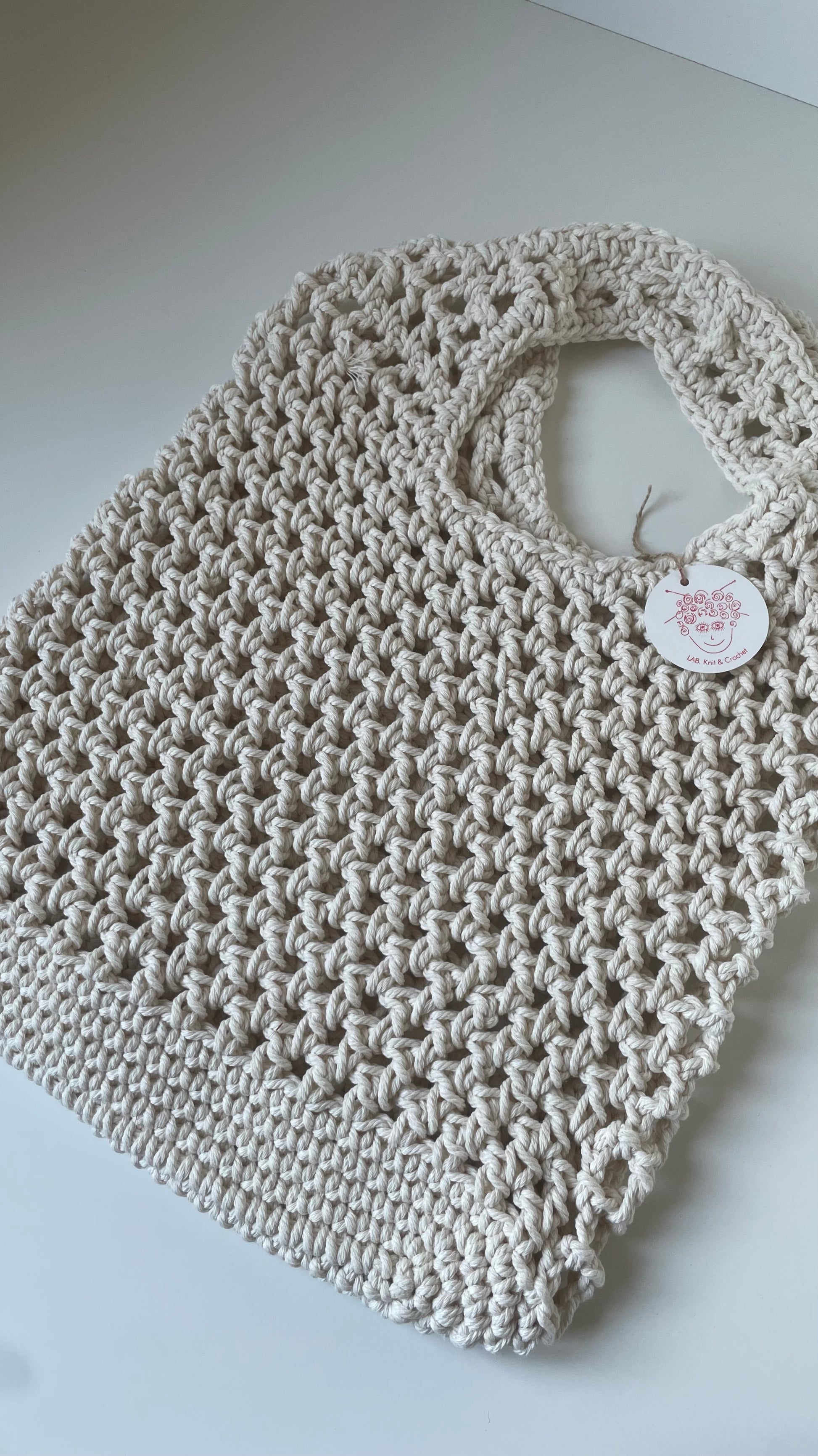 Borsa rete uncinetto cotone fatta a mano | Lab Knit & Crochet