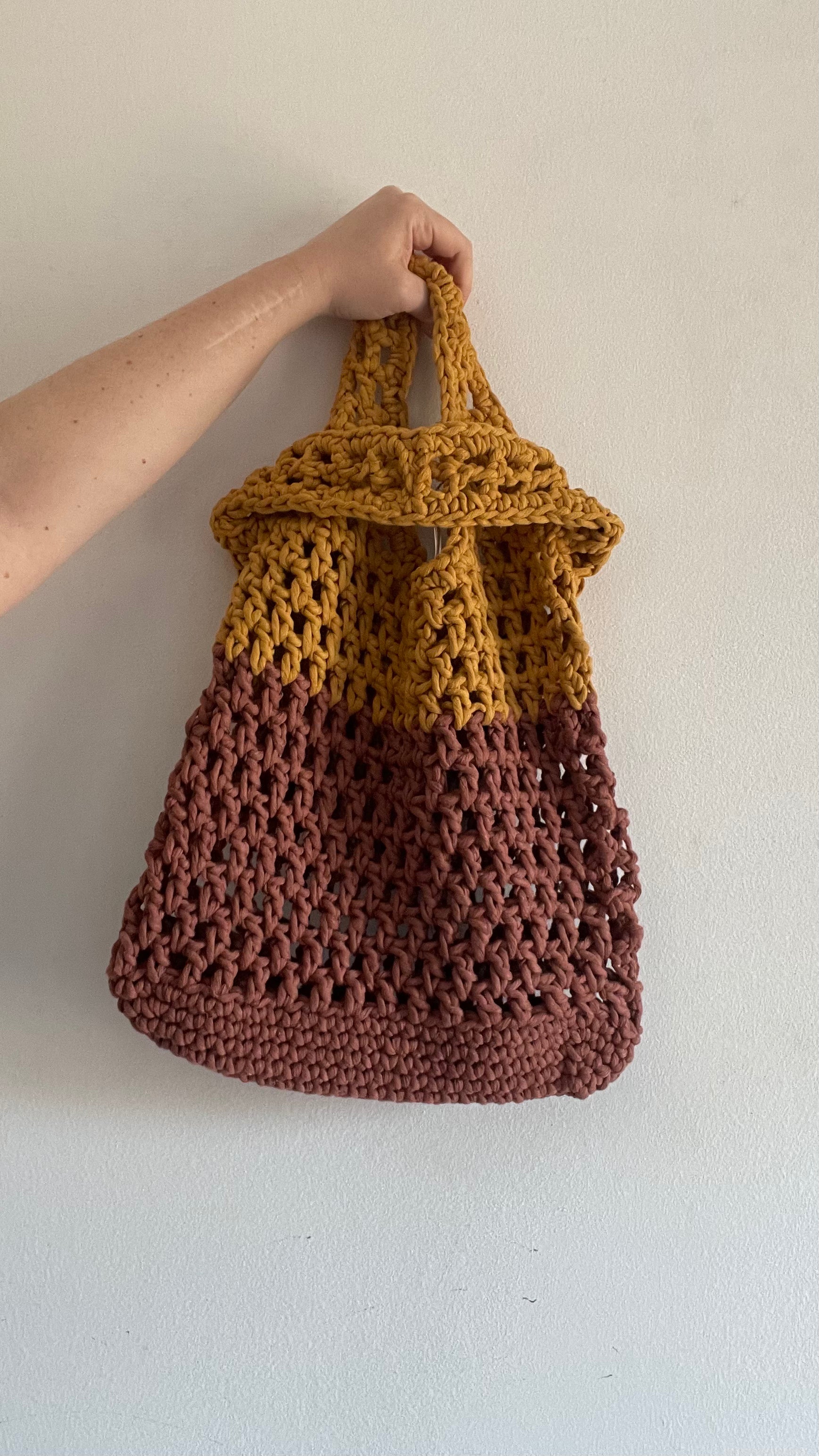 Borsa rete uncinetto cotone fatta a mano | Lab Knit & Crochet