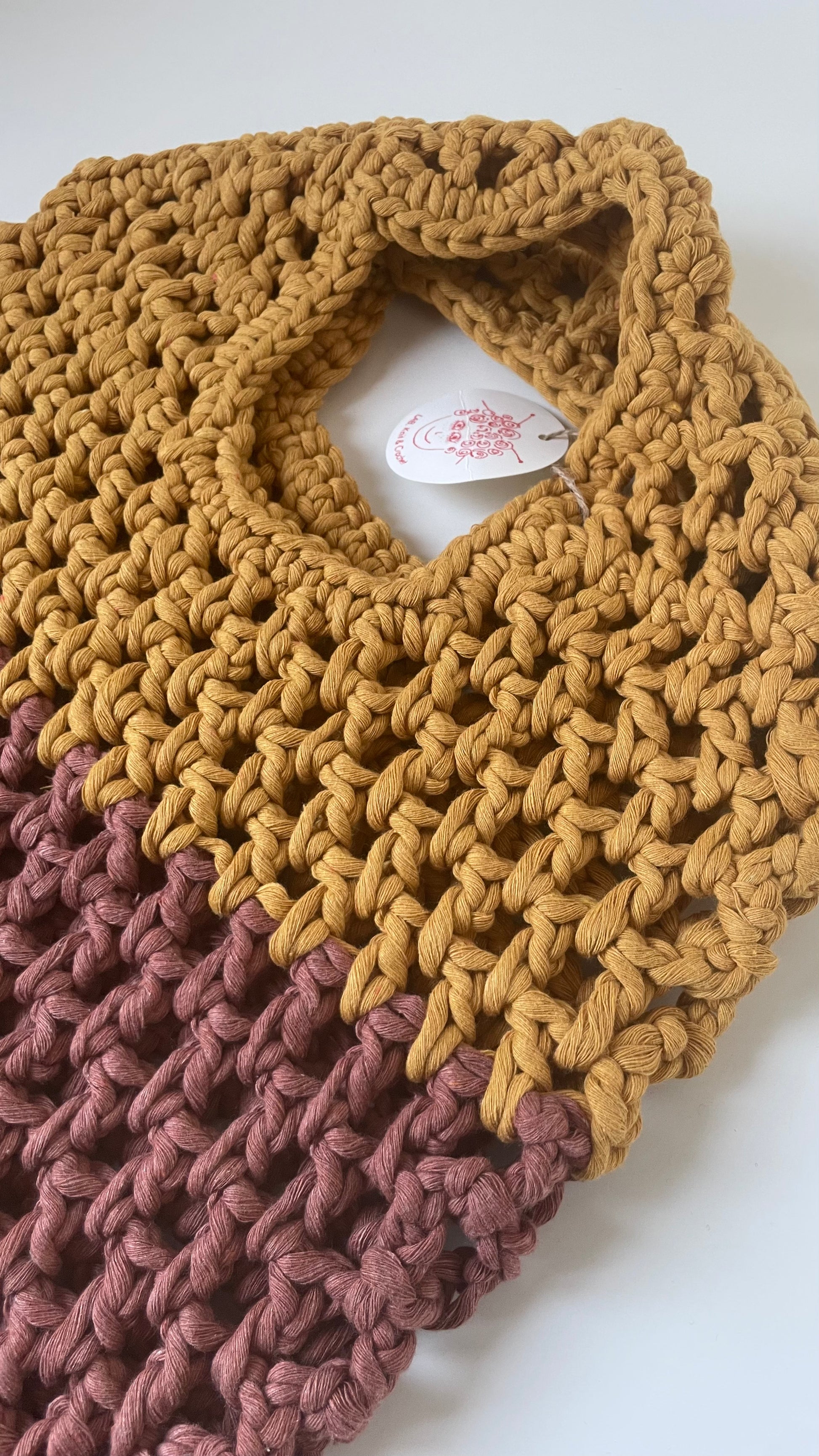 Borsa rete uncinetto cotone fatta a mano | Lab Knit & Crochet