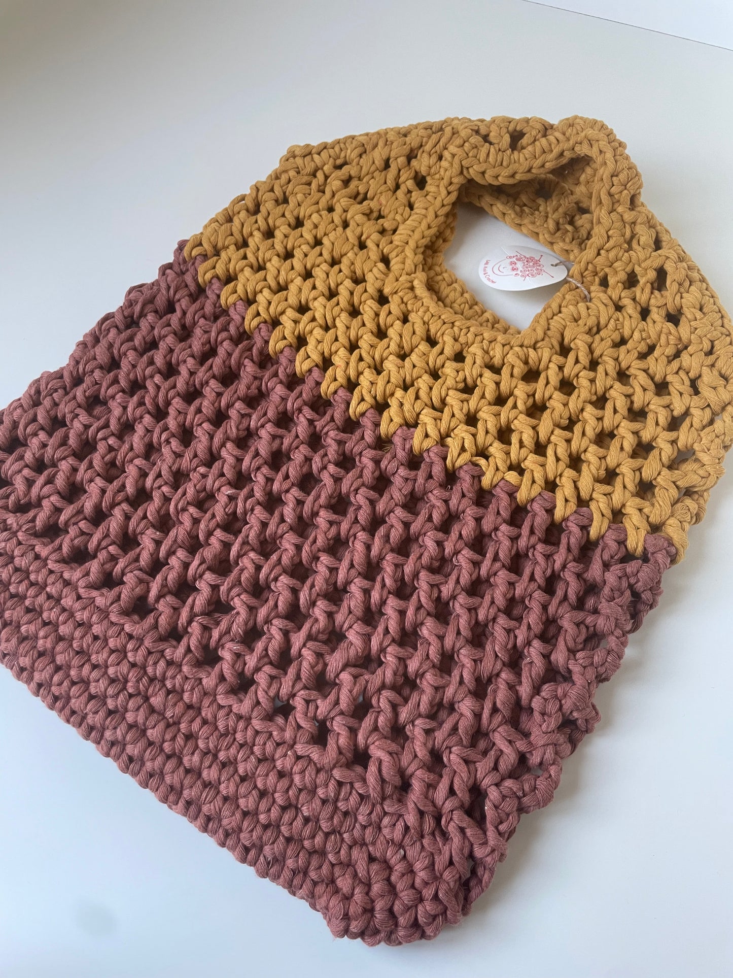Borsa rete uncinetto cotone fatta a mano | Lab Knit & Crochet