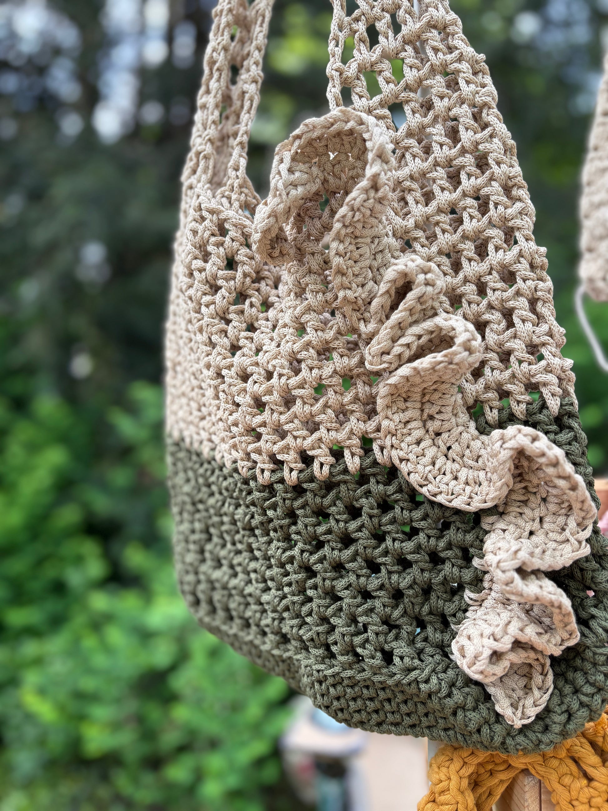 Borsa rete uncinetto cotone fatta a mano | Lab Knit & Crochet