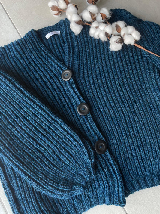 Cardigan Nepal ai ferri lana fatto a mano | Lab Knit & Crochet