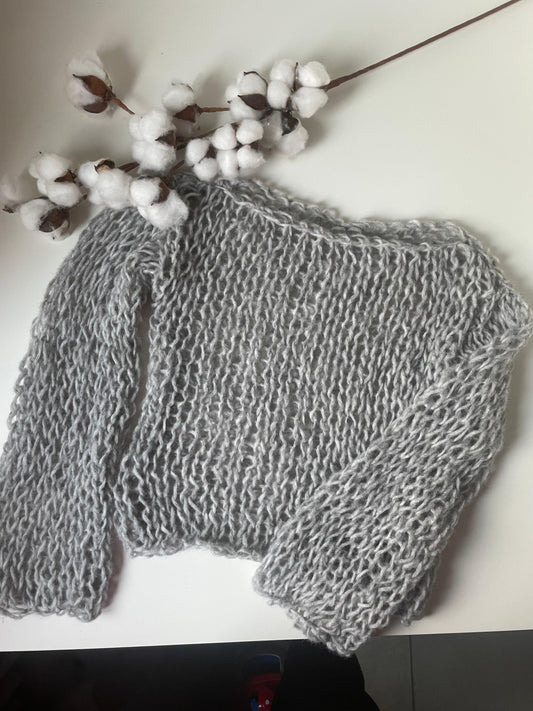 Maglione rete ai ferri lana alpaca fatto a mano | Lab Knit & Crochet
