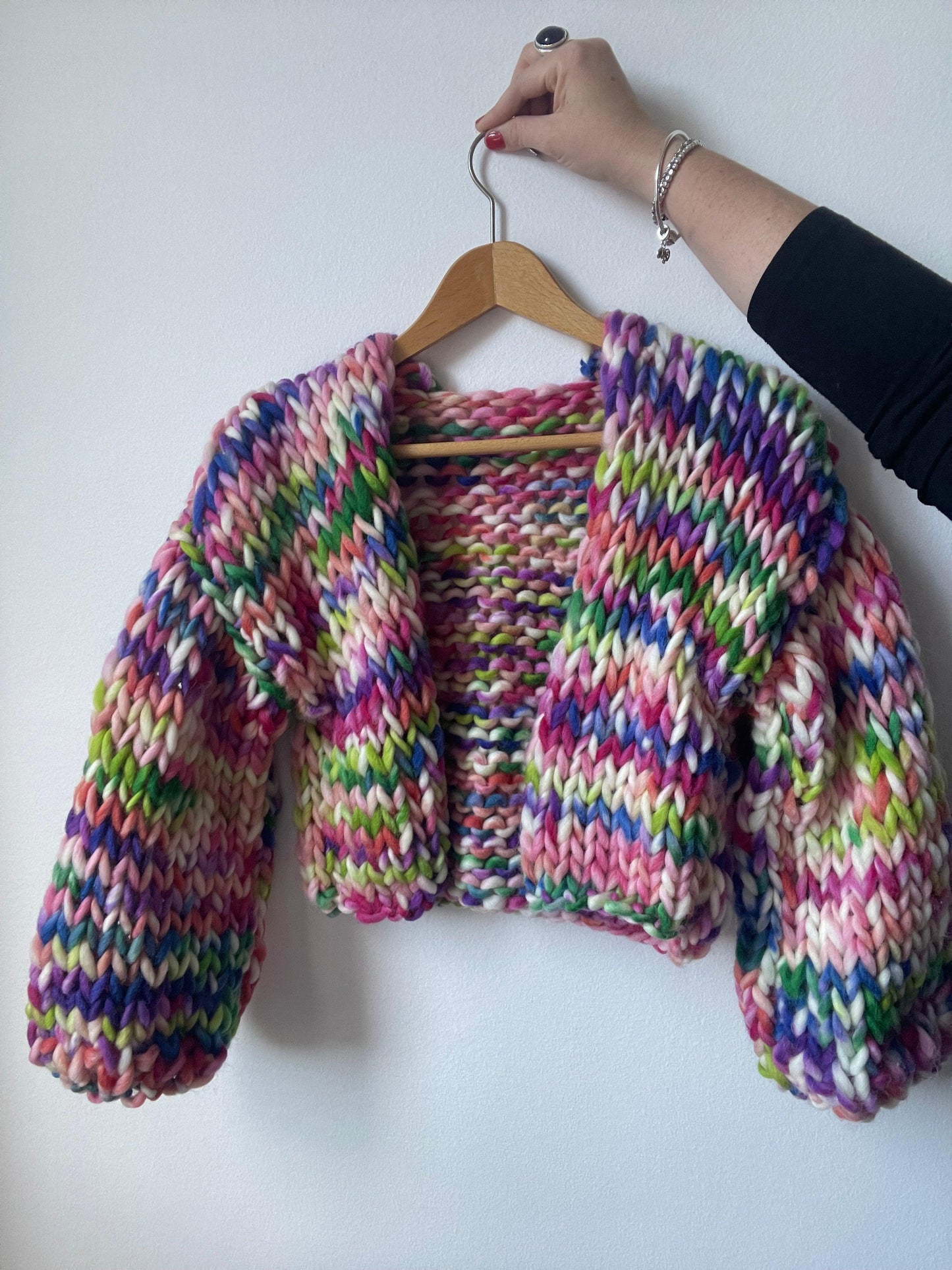 Marshmallow sweater ai ferri lana fatto a mano | Lab Knit & Crochet