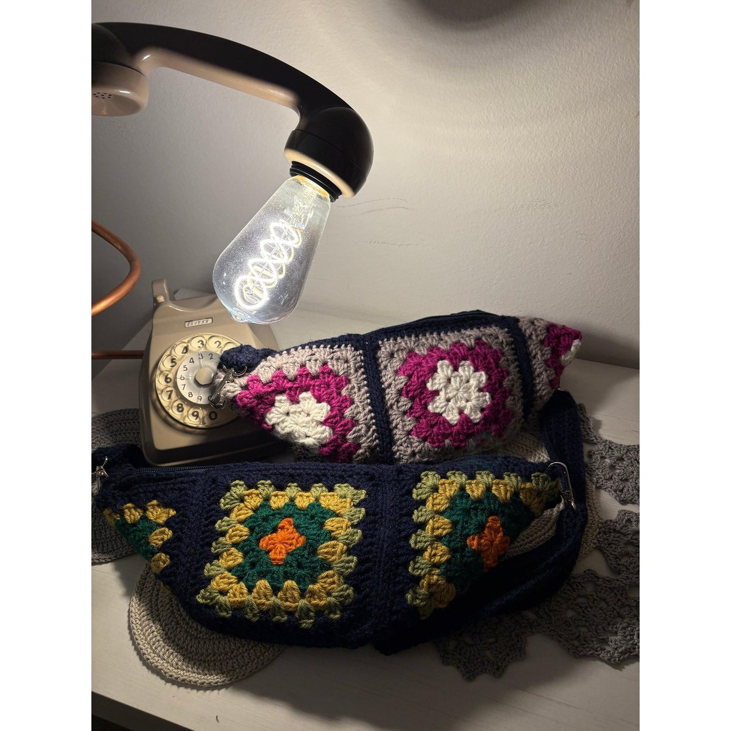 Marsupio Granny uncinetto lana fatto a mano | Lab Knit & Crochet