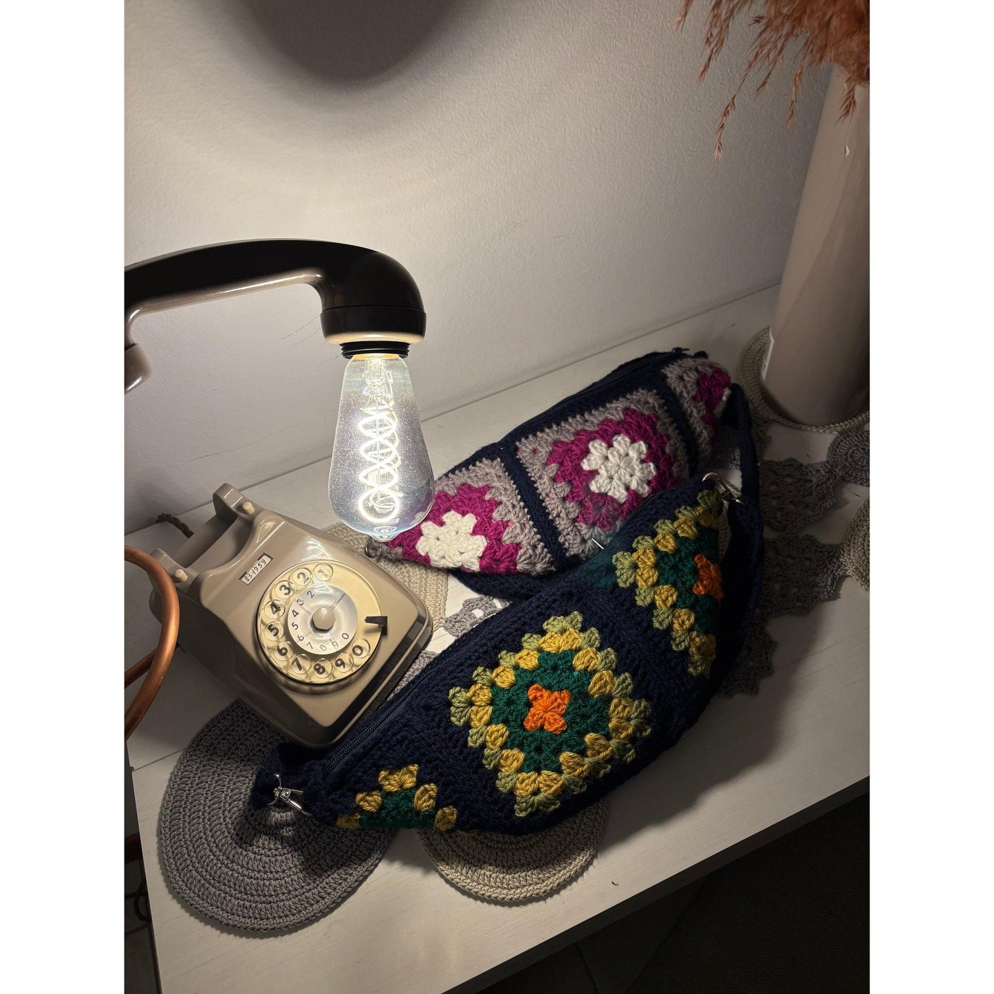 Marsupio Granny uncinetto lana fatto a mano | Lab Knit & Crochet