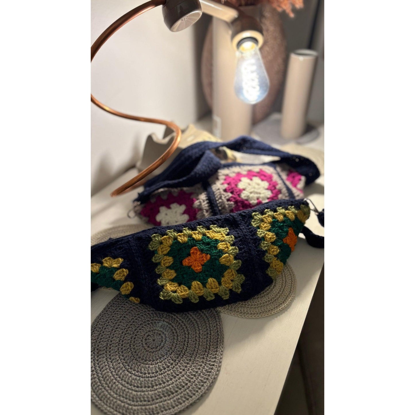 Marsupio Granny uncinetto lana fatto a mano | Lab Knit & Crochet