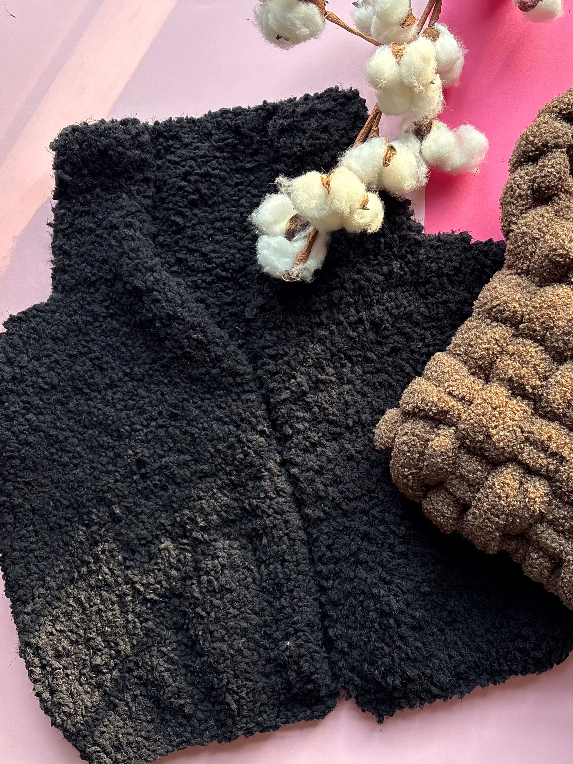Sherpa vest ai ferri lana fatto a mano | Lab Knit & Crochet
